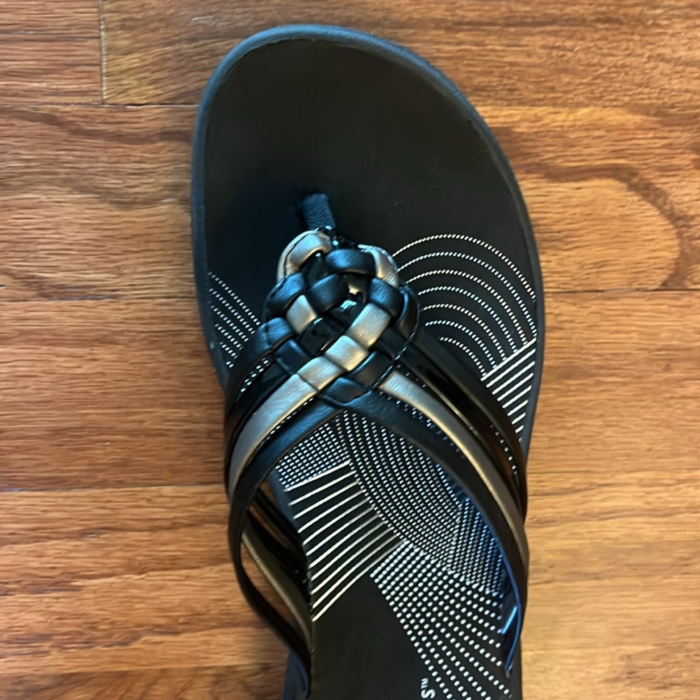 Clarks Women's Black Sandals cloud steppers - Picture 5 of 6